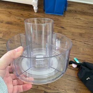 Clear Plastic Container for brushes make up, etc. Bino